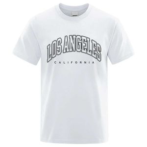 T-shirts masculinos Los Angeles Estados Unidos Double Doubline Men Mulheres Tshirts Summer Oversize Tops soltos Tops respiráveis TODAS ALTO