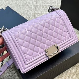 Portable Large Capacity Designer Women Boy Flap Bag Eight Colors Lady Shoulder Bag Silver Hardware Matelasse Chain Luxury Makeup Bag Leather Quilted Wallet 25x14cm