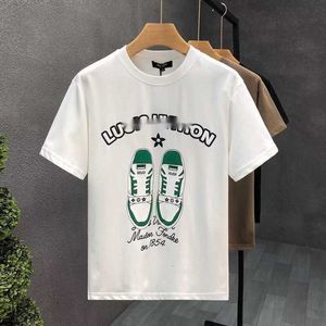 Mens T-Shirts designer Short Sleeve 2023 New Summer Korean Personalized Shoes Printed Round Neck Pullover T-shirt Top Casual Wear 10RC