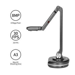 2-em 1 USB Document Camera Book Scanner webcam w/ foco automático 8 mega-pixel hd a3 scanner de luz LED LED para professores ao vivo 240416