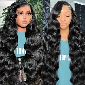 Synthetic Wigs Body Wave Brazilian Hair Wig 13x6 HD Lace Front Female Choice 13x4 Natural Human 180 Density Q240427