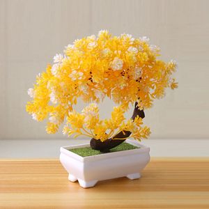 Simulação Falsa em vaso de bonsai árvore artificial mesa de planta ornamento pequena decoração em casa 240418