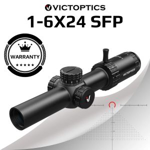 Optics Victoptics S6 16x24 SFP Riflescope con sistema di blocco della torretta di illuminazione Redgreen Wide Field Design Design per AR 15 .223 5.56