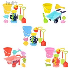 Sand Play Water Fun Beach Play Sandpit Toy for Kids Sand Castle Mold Castle Building Sculpture Toy Bucket Shovel Rake Child Summer Gift d240429