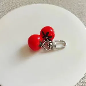 Tornari Mini due pomodori Decorazioni per portachiavi di portata Keyring Orning Orning Backpack Borse Ciondolo per ragazze donne