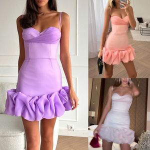 Basic & Casual Dresses Backless Solid Color Pleated Skirt With Buttocks Sheath Slimming Halter Dress