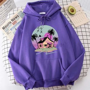 Men's Hoodies Sweatshirts Anime House On The Coast Printing Hoodie Fashion High Quality Hoody Simple Casual Sweatshirt Autumn Loose Warm Streetwear d240429