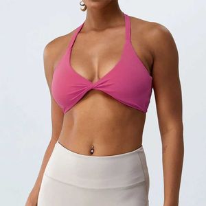 Bras Backless Sports Bra Женщины Сексуальные Сексуальные Спортивные Спортивные бюстгальтеры Crais Cross Cross Top Open Back Gym Push Up Braout Bra High Support Y240426