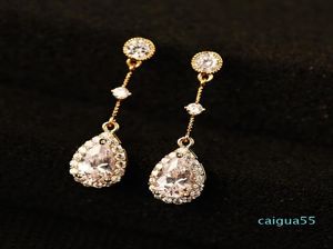Designer Long Tassel Diamond Zircon Long Drop Pendant Stud Dangle Earrings for Woman Girls9664758