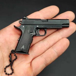 Brinquedos de armas 1 3 Modelo de pistola de liga de pistola em miniatura G17 Modelo de pistolas de pistolas de brinquedos Assembléias e pistolas destacáveis para meninos presentes adultos T240429