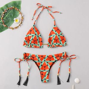 Kvinnors badkläder Sexig mikrobikinikvinna Baddräkt 2024 Push Up Women Summer Thong Set Swimming For Female Vintage Bathing Suit