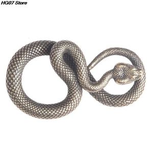 1Xretro Copper Snake Boa Ornament decoration Tea Pet Antique Animalighimingurinesミニチュアリビングルームホーム装飾アクセサリー240507