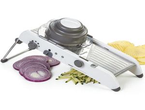 Mandoline Slicer Küche Edelstahl Handbuch Cutter Shredder Julienne zum Schneiden von Lebensmitteln Obst Gemüse2112345