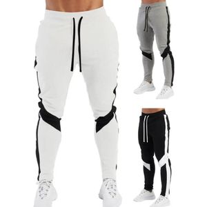 Mens Autumn and Winter Casual Color Matching Trousers Korean Style Clothes Fashionable Sports Fitness Pants Handing Gym 240418