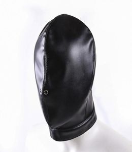 Strict Fur Leather Hood BDSM BONDAGE HEAD HARNESS MASK FOR GAY MEN女性