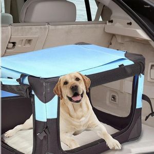 Dog Carrier Cage Car Kennel Outing Carrying Bag Folding Pet Luggage Travel Seat For Cat Medium And Large Dogs