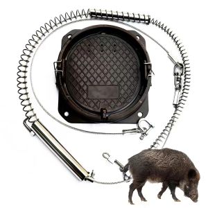 Ferramentas Profissional Snap Trap for Wild Boar Warthog Metal Spring Leg Holder SNARE Oneway Lock Garden Outside