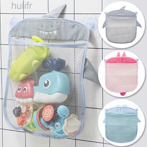 Sand Play Water Fun New Baby Bathroom Mesh Bag Sucker Design For Children Bath Toys Kid Basket Cartoon Animal Shapes Cloth Sand Toys Storage Net Bag d240429