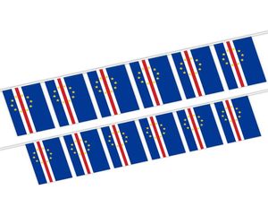 Cape Verde String Flag 14x21cm Dünya Ülke Ulusal Asma Mini Banner Kapalı Açık Dekorasyon için2117003