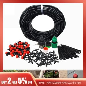 Decorations 5M25M Drip Irrigation System Plant Watering Set Watering Kits Adjustable Drippers For Irrigation Micro Garden Watering System