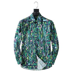 Moda de alta qualidade, camisa de praia estilizada de camisa masculina camisa impressão de camisa floral de manga longa M-3xl YT76