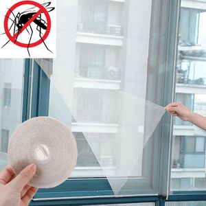 Household invisible simple screen windows 150*130cm Large Window Mosquito Net White Anti Mosquito Bug Insect Net Window Curtain DIY Flyscreen Polyester TH81a