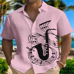 Camicie casual maschile 2024 Summer Hawaiian Beach Flower Shirt vintage con piegatura sottile a mezza manica corta