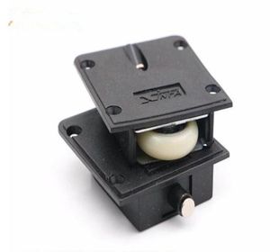 Black plastic door shifting wheel bearing wheel sliding door pulley cabinet wardrobe door switch adjustable switch9260052