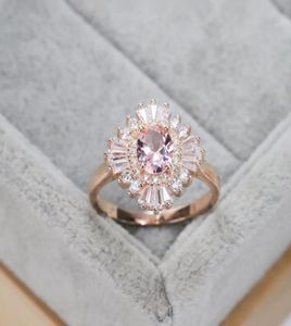 Pierścienie klastrowe dobrze sprzedają się w Europie i Ameryce S925 Srebrna moda luksusowa obrączka śnieżna cyrkon szampan kryształowa biżuteria Women2495487