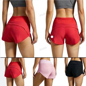 Beschleunigen Sie Hochhaus mit kurze Taille Sport-Shorts Set schnell trocknen losen Laufkleidung zurück Reißverschluss Pocket Fiess Yoga 123