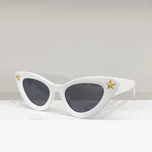 Óculos de sol mulheres moda inovadora Design de cinco pontas Cat Eyewear Viagens de negócios UV400 Copos de luxo