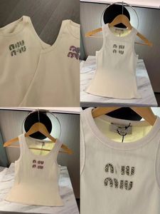 MUI Top Woman Designer Vests Tshirts Miui Рубашка летние женские танки Танки Алмаз