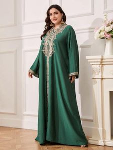 Abbigliamento etnico Eid Mubarak Muslim Fashion Abayas for Women Turchia Abaya ricamo Dubai abito kaftan abito femme caftan marocain plus size