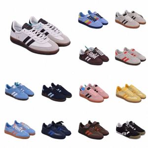 handballs Spezially Navy Running Shoes Woman Men Almost Yellow Black Grey Brown Gum Light Blue White Clear Pink Arctic Night Sneakers J8f7#