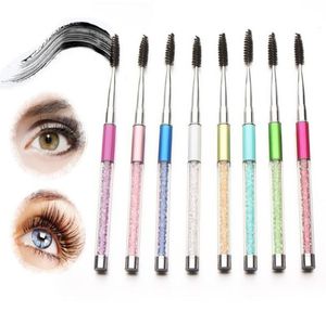 Återanvändbar diamant eyelash borste makeup borstar kosmetisk mascara trollstav applikator diamant ögon fransar borste makeup verktyg f01273844728