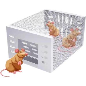 Decorations Home Garden High Efficiency Mousetrap,Automatic Continuous Cycle Mouse Trap Household Rat Catching Artifact Safe And Harmless