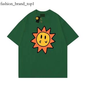 Men Designer Draw T Shirt Smiley Sun Playing Cards Tee Womens Graphic Printing Tshirt Summer Trend Sleeve Drawdrew Casual Shirts Top High Street House 3486