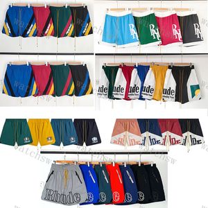 Rhude Shorts Men's Shorts Designer Rhude Series Mesh Shorts Beach Pants Herr och kvinnor Loose Casual All Match Shorts