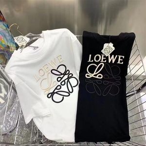 Designer Fashion Casual Summer Embroidered Letter T-shirt for Men and Women Couples Same Style Sports and Casual Versatile Short Sleeves