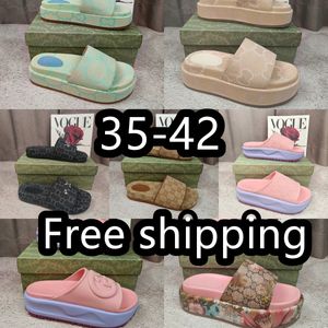 Designer Sandaler Luxury Shoes New Style Slippers Slide Macaron tjock botten Non-halp Soft Bottom Fashion House Slipper Women Wear Beach Flip-Flops Sale