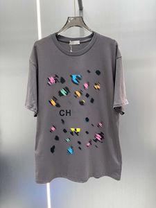 Designer skjorta kvinnor t-shirt lång t-shirt sommar t-shirt bomull andas topp besättning hals kort ärm tryck blommig toppar gata mode kläder kvinna