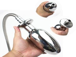 8 размеров энематор нержавеющей стали Анальные заглушки Anus Waginal Egance Enema Cleaner Cleaner Bult Plug Douche Cleaners Sex Toy для Men5441253