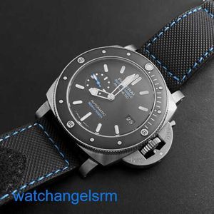 Leisure Wrist Watch Panerai Submersible Swiss Men's Watch Mechanical Luxury Watch Tough Guy Sports Watch PAM01389 Black Disc 47mm diameter