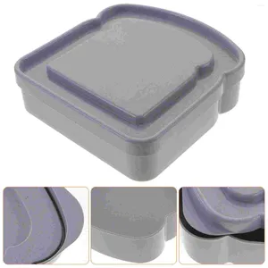 Garrafas de armazenamento 4 PCs Sandwich Box Snack Rececters para adultos Aldult Toddler Food Kids Kids Bamboo Fiber Sealing Case