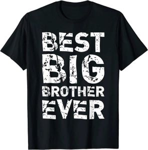 Camisetas masculinas Melhor irmão mais velho e mais velho legal Funny Bigger Gift T-shirt Cotton Top-shirts Top Tops Tops de verão Tirina engraçada T240425