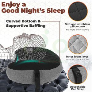 Mat Ultralight Portable Camping Inflatable Pillow Pad Camping Pillow Trekking Sleep Compressible Outdoor Travel Pillow