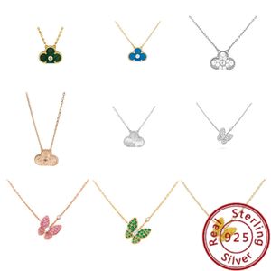 2024 Samling: Stylish Elegant S925 Silver Clover Necklace