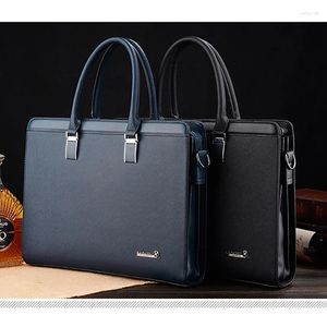 Valigette per uomini per i dirigenti in pelle per la sfollata della spalla per ufficio messenger Crossbody A4 Satchel Borse Suitcase