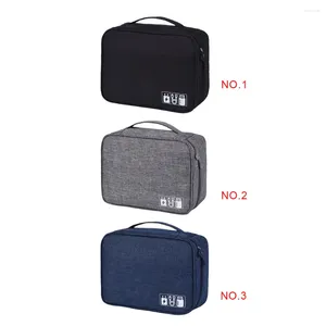 Bolsas de armazenamento Organizador de cabos de viagem Acessório Universal Simple Seguro Cartão de Memória Acessórios Eletrônicos Portador preto