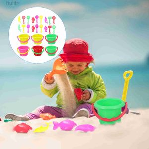 Kum Oyun Su Eğlencesi 24 PCS Plaj Kovası Mini Oyuncak Toddler Çocuk Kum Çocuk Oyuncakları Küçük Kovalar D240429